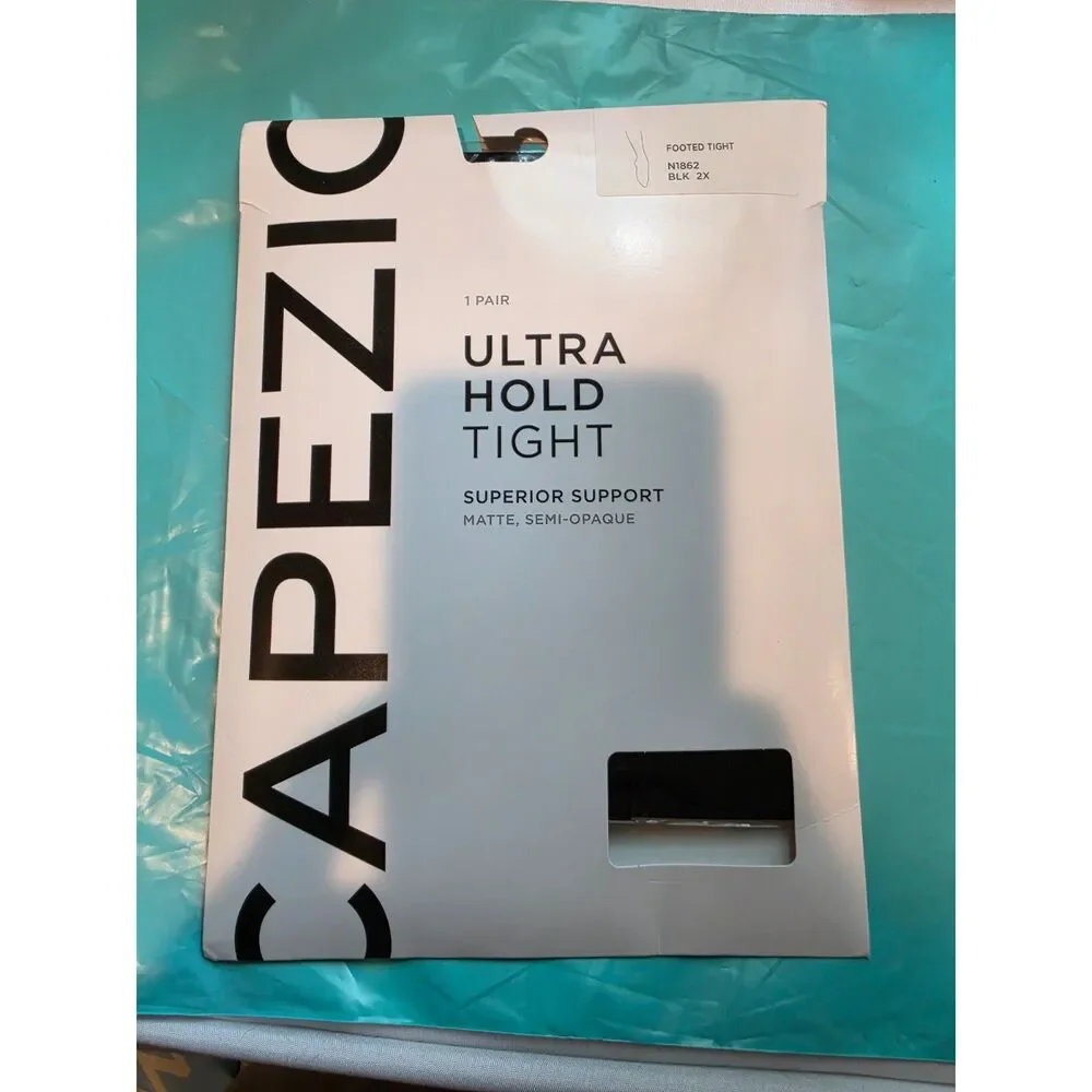 Capezio Ultra Hold Footed Tights, Black, 3X